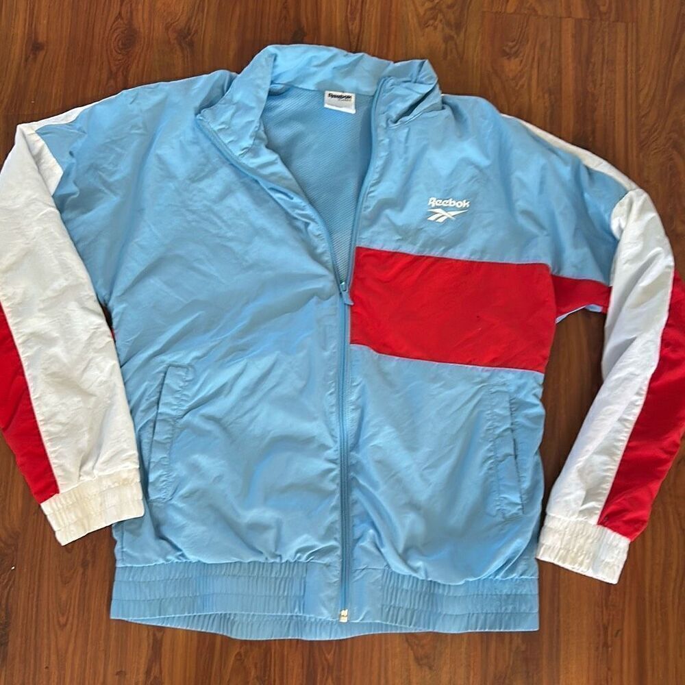 Reebok classics red white and blue jacket size M